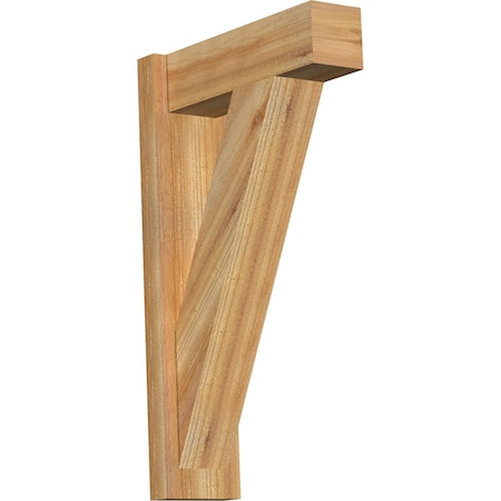 Ekena Millwork Traditional Block Rough Sawn Outlooker, Western Red Cedar, 6"W x 18"D x 30"H OUT06X18X30TRA05RWR